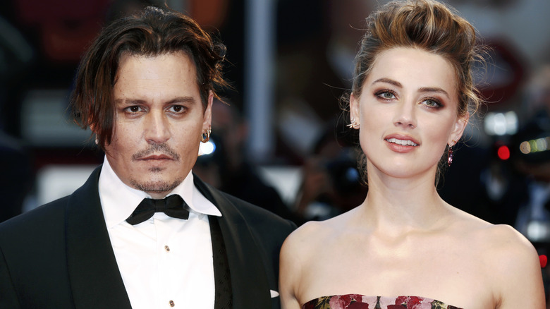Amber Heard and Johnny Depp on red carpet