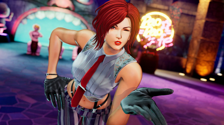 Vanessa winking in KOF XV