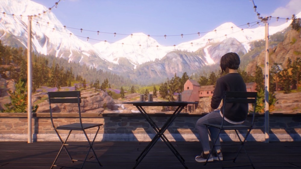 Life is Strange: True Colors, Alex sitting looking at mountain