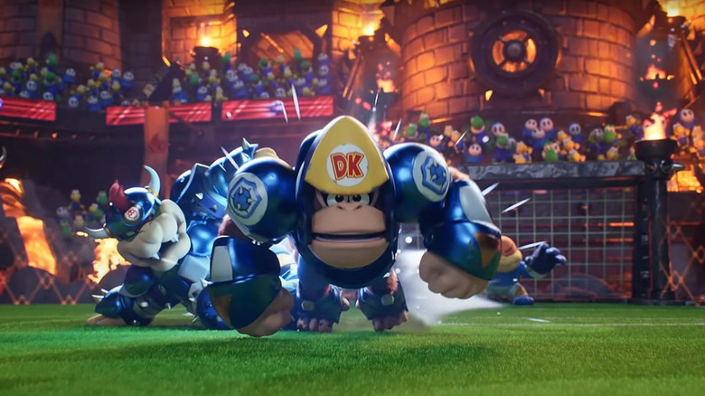 DK and Bowser Mario Strikers