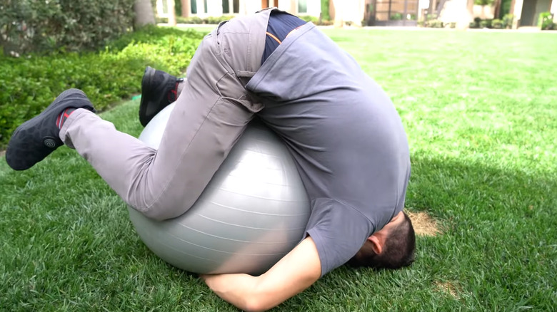 Markiplier on exercise ball