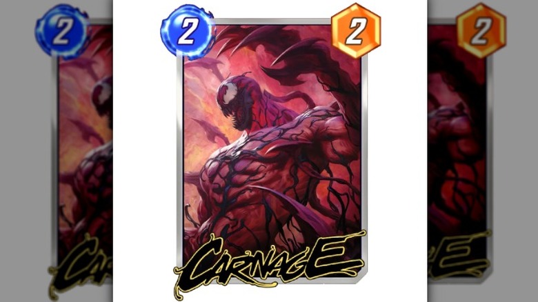 Carnage roaring and flexing