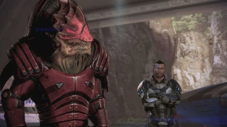 Wrex looks at Shep