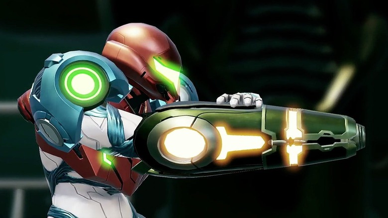 Samus firing gun