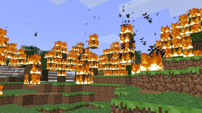 Minecraft forest fire