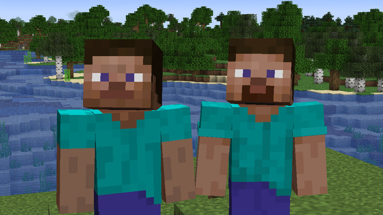 Minecraft Steve old skin vs new skin