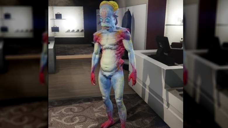 Blue Space Creature outfit gta