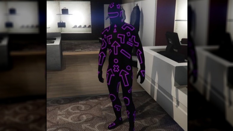 purple shape suit gta online