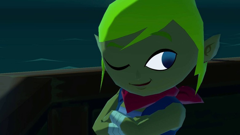 Tetra winking at Link in The Wind Waker