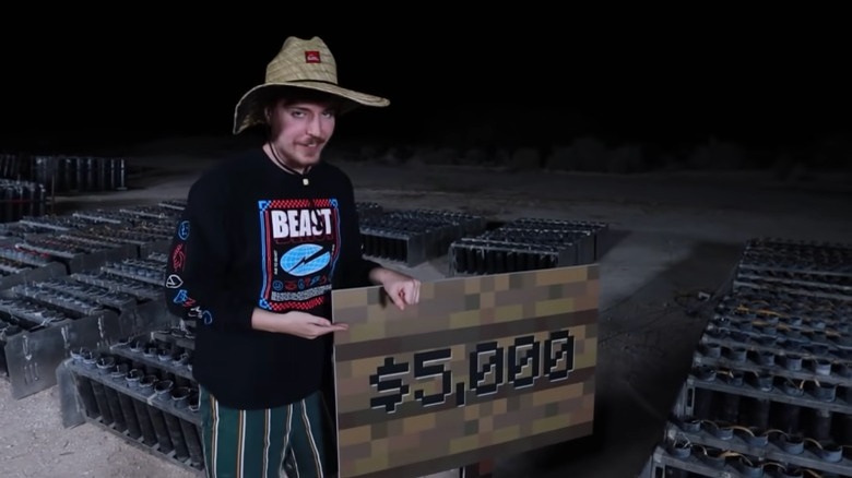 MrBeast with fireworks