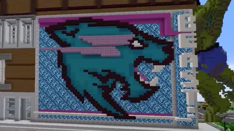 The $16,000 Minecraft build mr beast logo