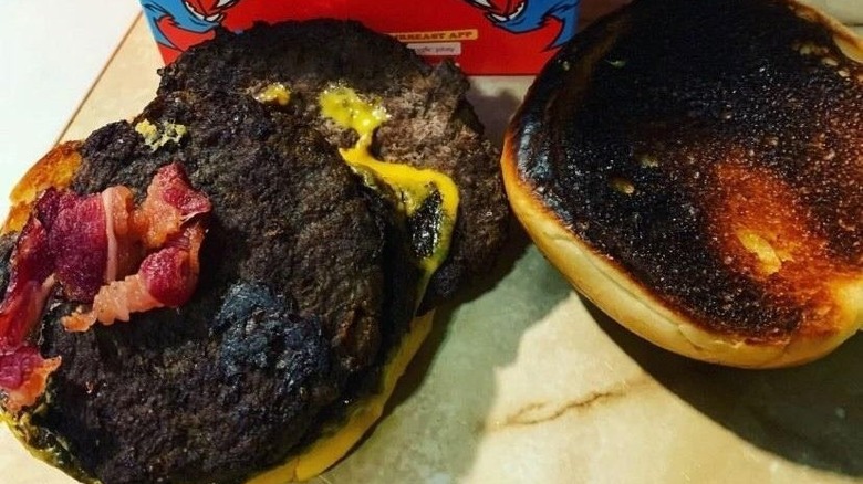 burnt burger