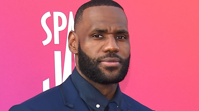 Lebron James with furrowed brow at Space Jam