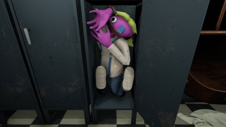 Puppet stuffed in locker