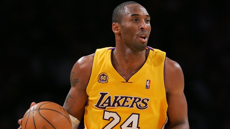 Kobe playing basketball