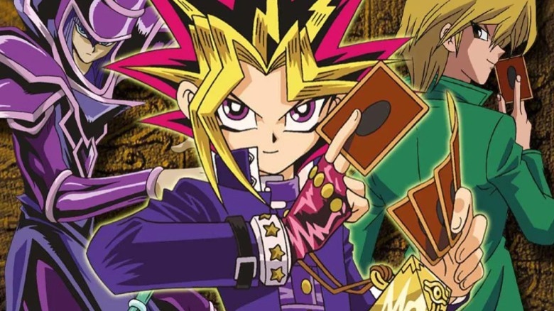 Yu-Gi-Oh holding cards