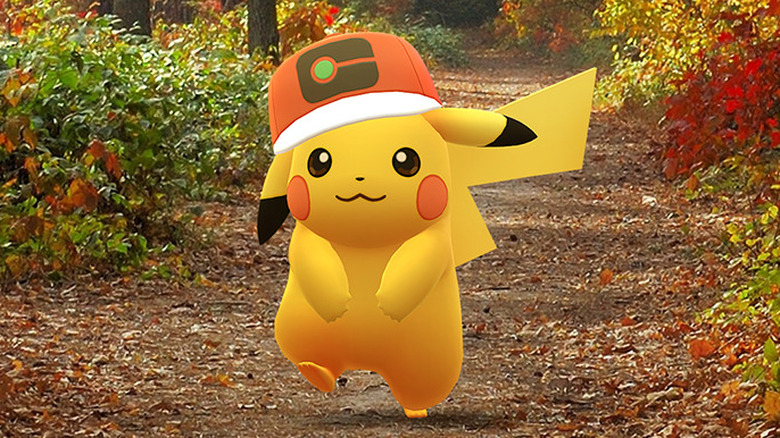 Pokemon Go Pikachu with hat