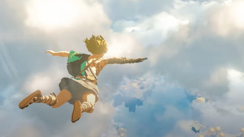 Link falling through sky