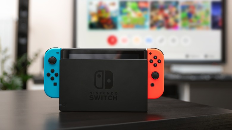 Docked Nintendo Switch