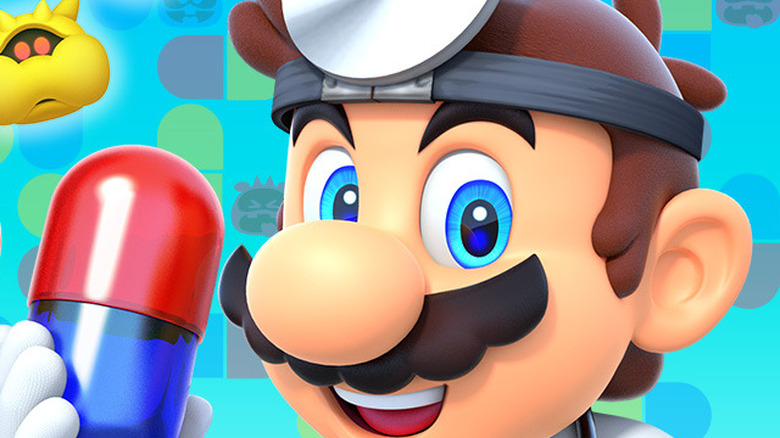 Dr. Mario holding capsule