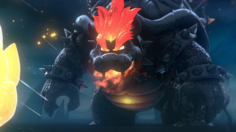 Bowser breathes fire