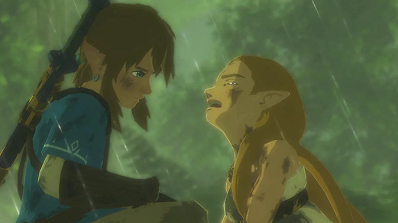 Link and Zelda crying