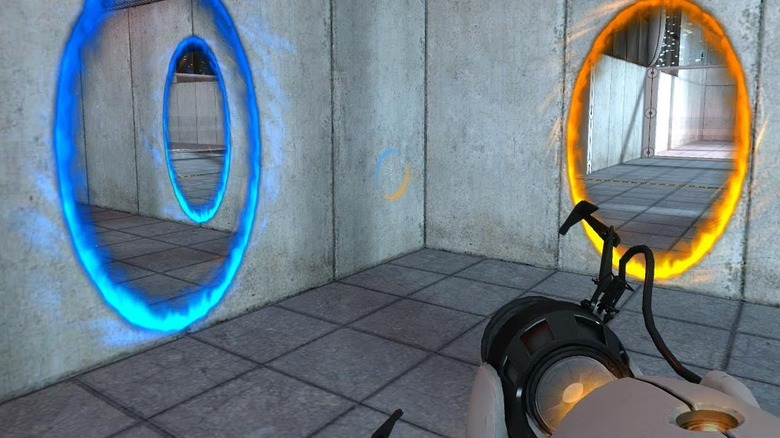 Two portals on the wall