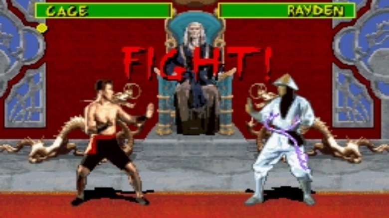 MK SNES Cage versus Raiden