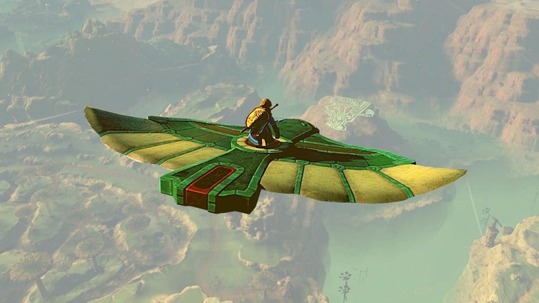 Link rides bird vehicle
