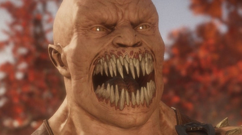 Baraka's teeth must be tougher than steel since he can easily eat the  Terminator's robot brain in Mortal Kombat 11