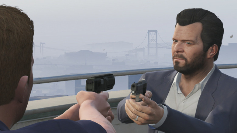 GTA 5 Michael with gun