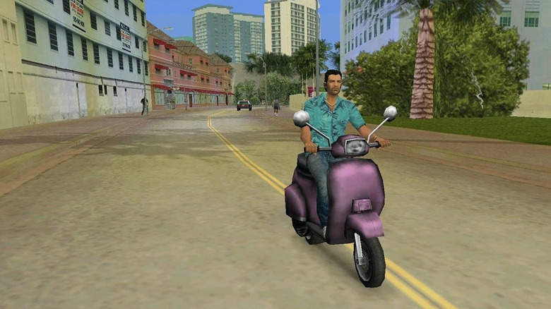 Vice City Tommy Vercetti on moped