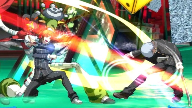 Yosuke (left) fighting protagonist (right)