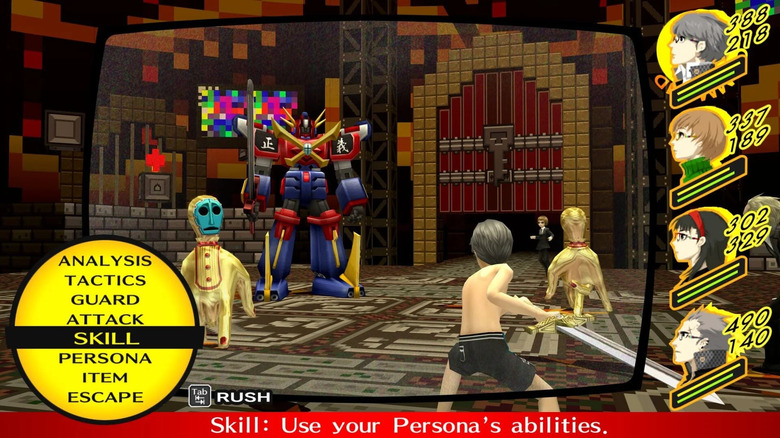 Persona 4 Golden combat encounter