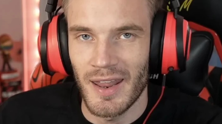 PewDiePie tongue out