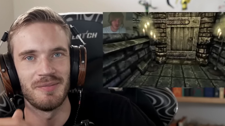 PewDiePie next to Let's Play