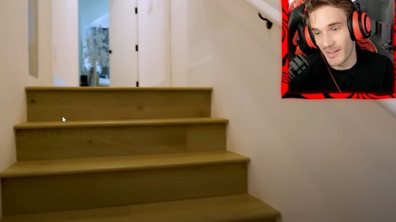 PewDiePie admiring comfortable stairs