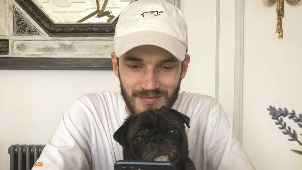 PewDiePie with his pug Edgar