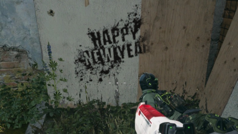 Modern Warfare 2 Happy New Year blood splatter