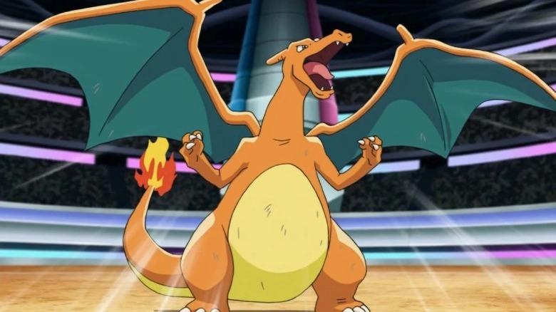 Anime charizard roaring