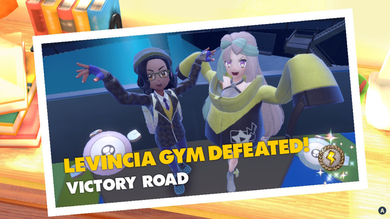 Levincia gym victory postcard