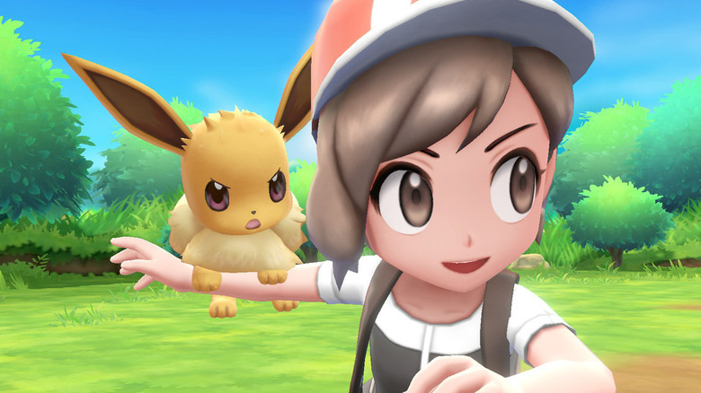 Let's Go Eevee with trainer