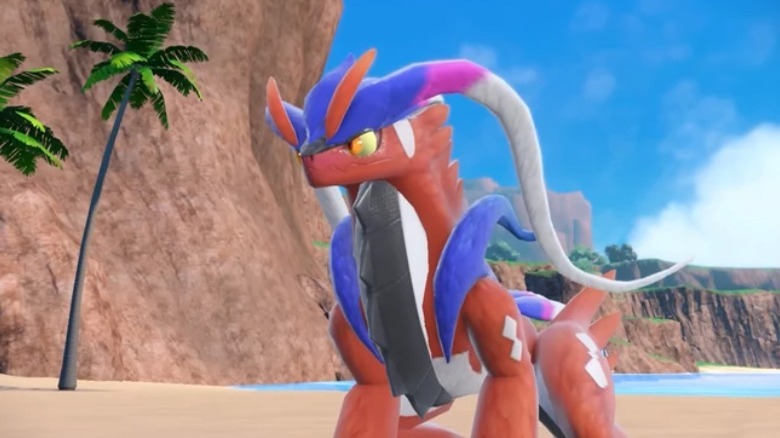 Pokémon Scarlet Koraidon on the beach