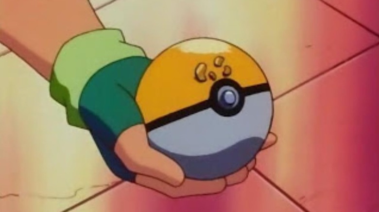 GS Ball in Ash's hand