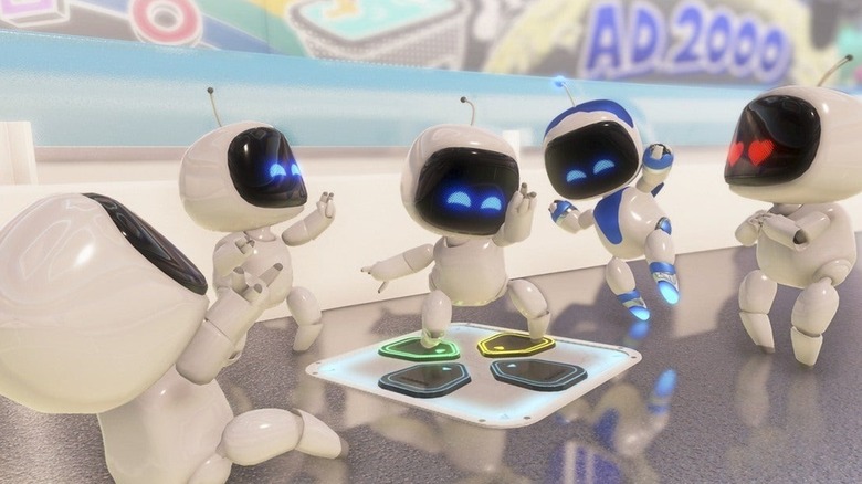 Robots dancing around a d-pad