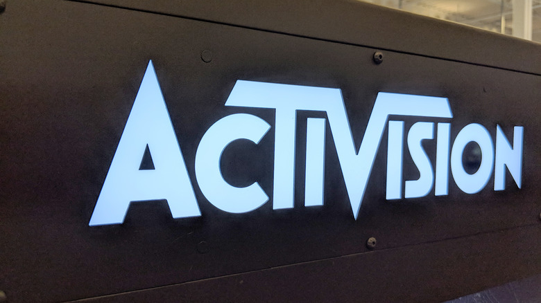 Activision logo on sign