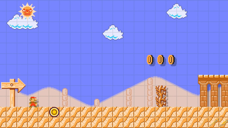 Super Mario Maker 2 desert theme