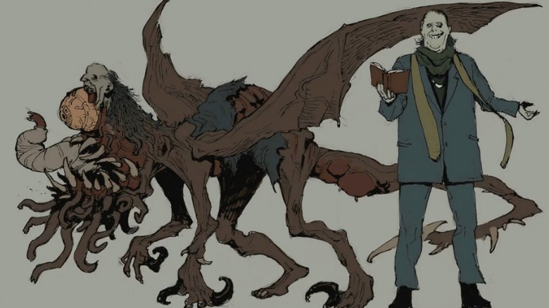 resident evil 8 priest concept dragon boss, resident evil village priest concept dragon boss