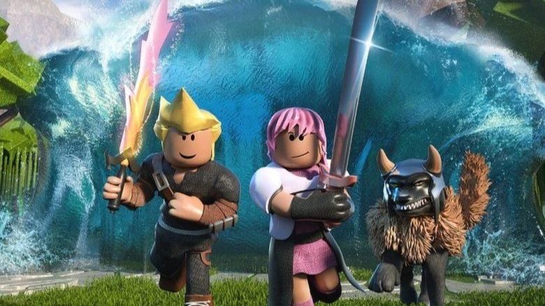 Roblox characters with swords