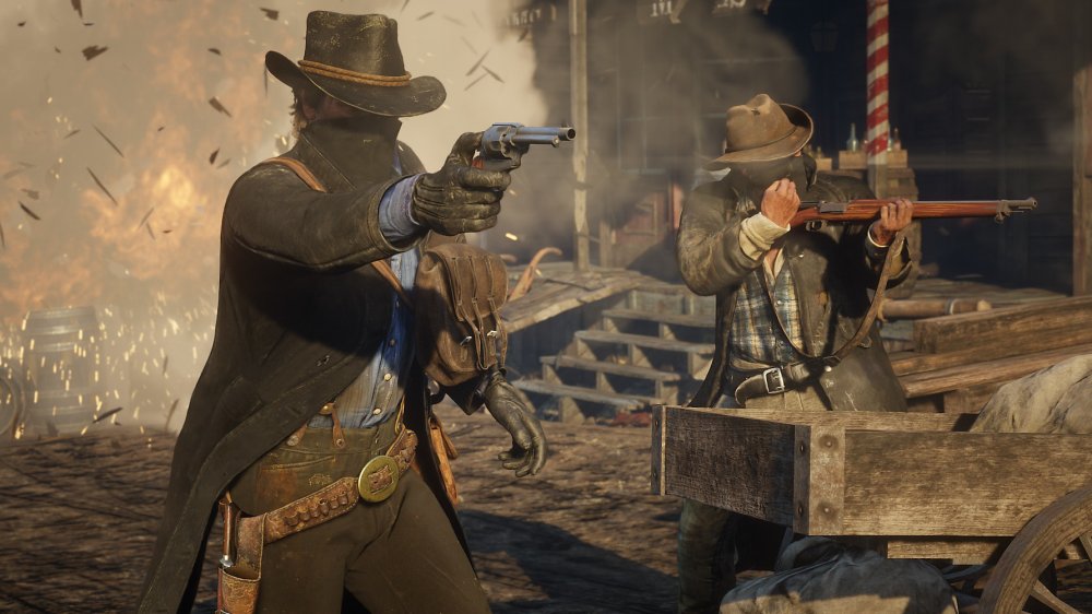 Van der Linde gang in a gunfight